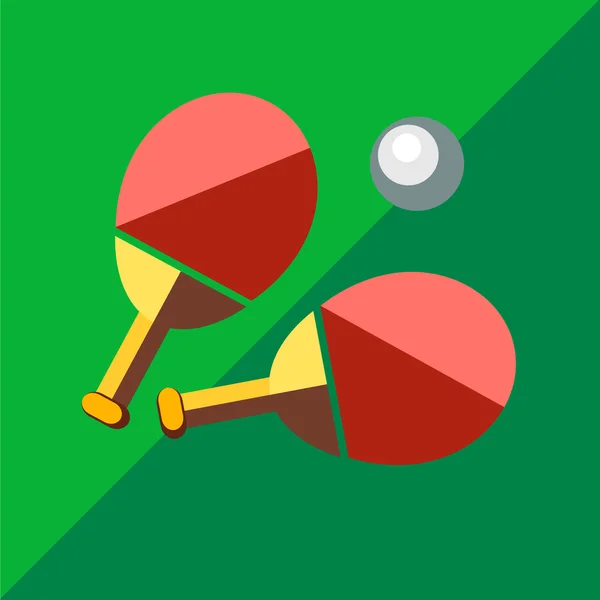 Ракетка для настольного тенниса на двухцветном фоне . — стоковый вектор