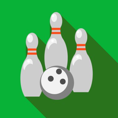 Skittles ve bowling topu uzun gölge ile