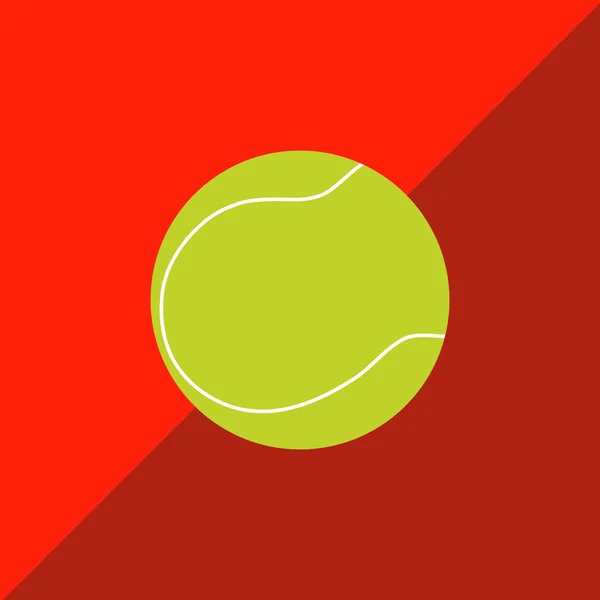 Pelota de tenis sobre fondo bicolor — Vector de stock