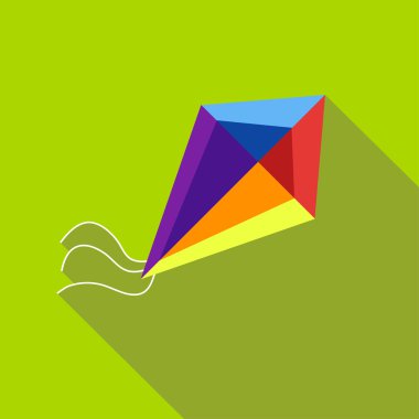 Childs'ın oyuncak parlak yeşil renkli bir uçurtma