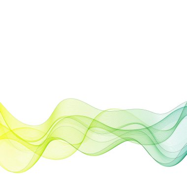 Soyut sarı-mavi kurdele beyaz bir arkaplanda dolanır. Eps 10