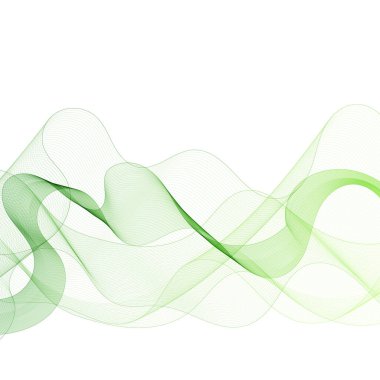 Horizontal wave of yellow-green lines on a white background.