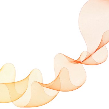 Muazzam turuncu-kırmızı şeffaf duman dalgası çaprazlama akıyor..