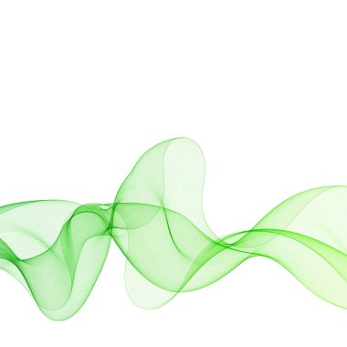 Ekolojik veya Tıbbi Sunumlar İçin Taze Yeşil Şeffaf Soyut Dalga.