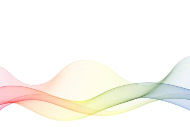 Dalgalı Çizgilerin Hayali Gökkuşağı Uyumlu Ses Akımı.