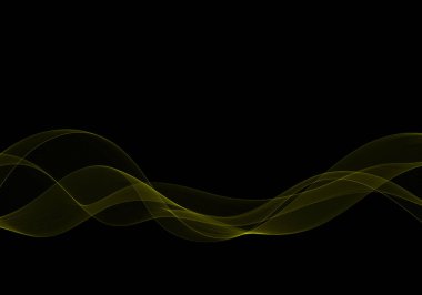 Enerji ve ışığın dinamik altın akışına sahip soyut vektör arkaplanı.