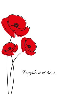 Red Poppy Flower. clipart