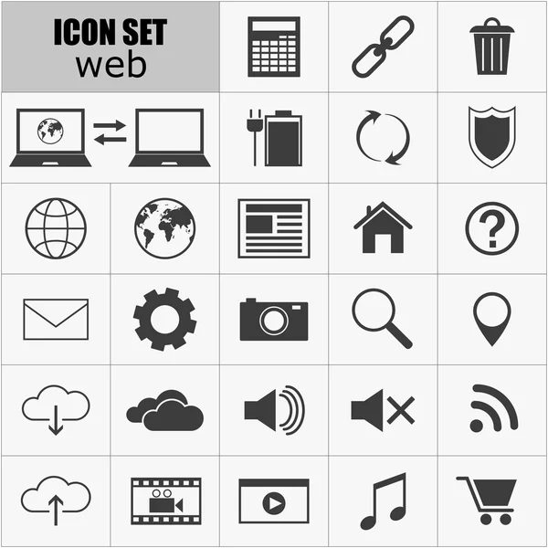 Conjunto de iconos web. — Vector de stock