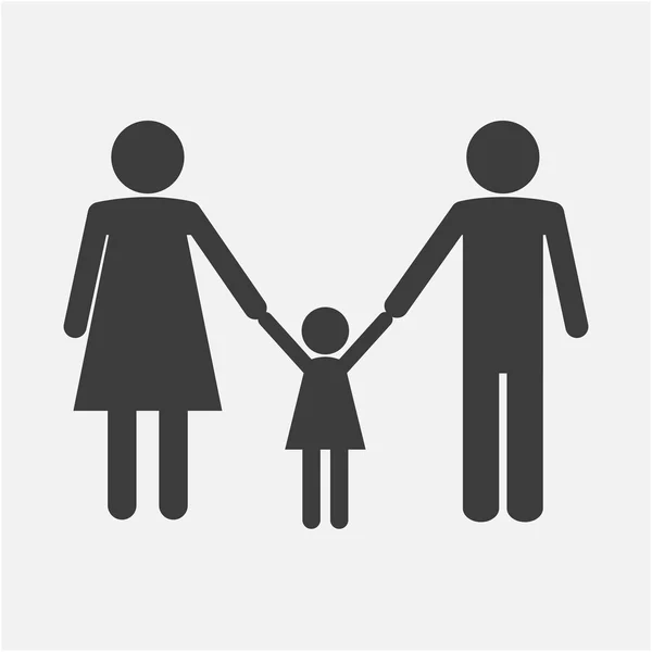 Gelukkig familie pictogram. — Stockvector