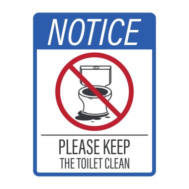 Yazdırılabilir etiket lekeli ve koku çizgileri olan kirli bir klozet tuvalet hijyen uyarısı, temizlik önlemi ve kirli WC uyarı işareti..