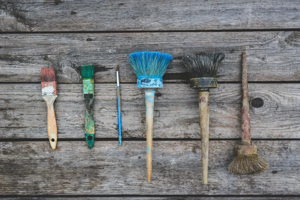 Old paint brushes — Stock Photo, Image