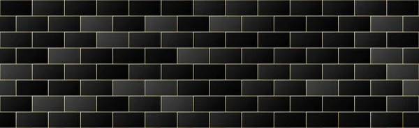 Oro Negro Degradado Color Ladrillo Sin Costura Patrón Fondo Línea — Vector de stock