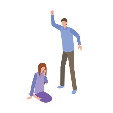 Erkek kadına el kaldırıyor