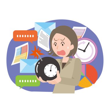 Son teslim tarihinden endişe duyan bir kadın