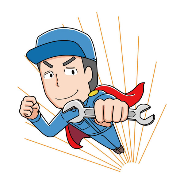 Рабочие спешат на место на супер экспрессе