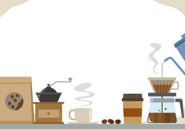 Kahve ve fotokopi alanı ile çerçeve