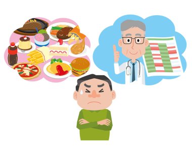 Sağlıkları için yemek yemekten kaçınan erkekler..