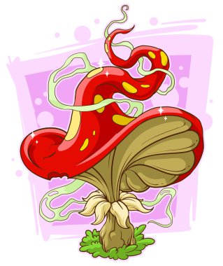 Büyük kırmızı Zehirli mantar