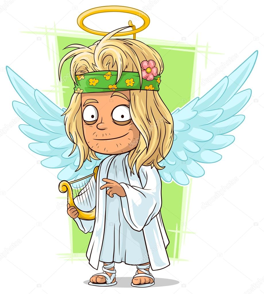 Cartoon good longhair hippie angel Stock Vector Image by ©GB_Art #116651520 Cartoon good longhair hippie angel Stock Vector Image by ©GB_Art #116651520
