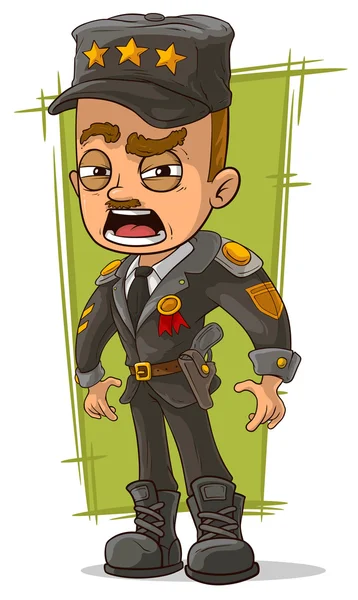 Cartoon leger generaal in uniform — Stockvector