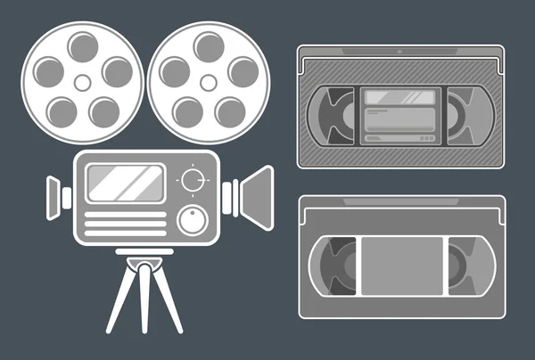 Ilustración de Cámaras Fotográficas Y De Películas Retro En El Conjunto De  Vectores De Trípode y más Vectores Libres de Derechos de Cámara de vídeo -  iStock