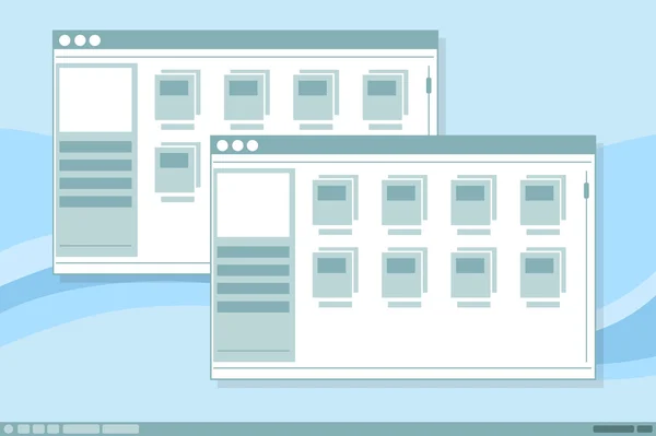 矢量界面框架窗口插画设计 — 图库矢量图片