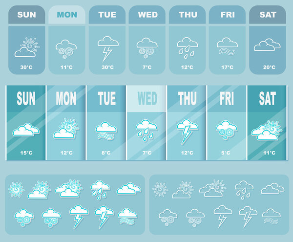 Погода большой синий прогноз с иконками
