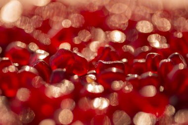 Nar tohumları makro