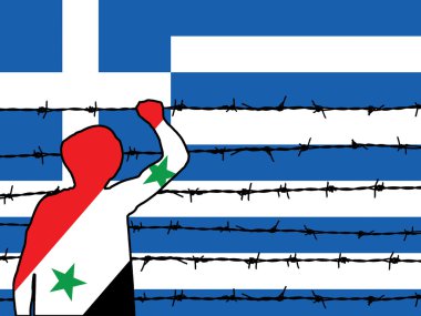 Yunan girmeye çalışan mülteci