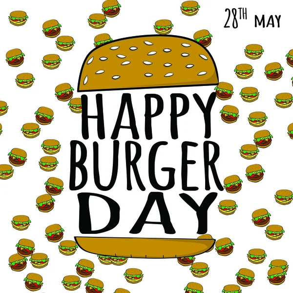Happy Burger Tag 3 — Stockfoto