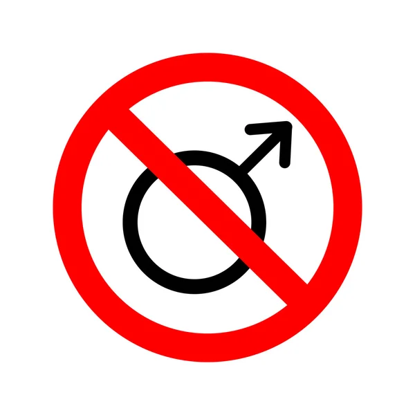 Male icon in a forbidden signal — Stock Photo, Image