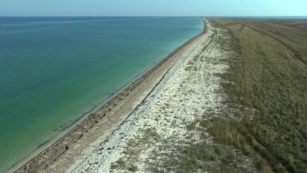 Garis pantai pulau berpasir. — Stok Video