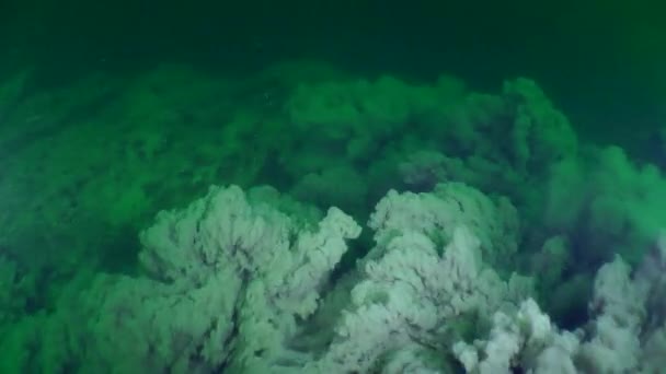 Avalancha submarina en una ladera rocosa — Vídeo de stock