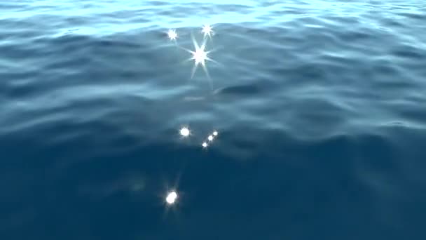 A vakító fény a nap, a víz. — Stock videók