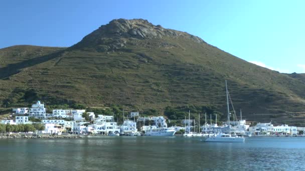 View of the coastal Greek town. — Stock Video