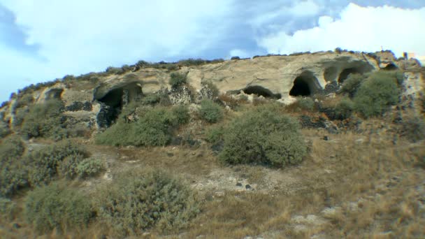 Ancient cave settlement. — Stock Video
