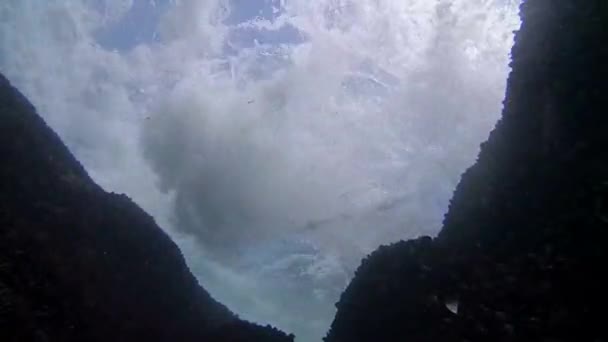 Vagues s'écrasant sous l'eau — Video