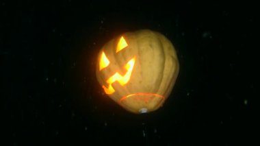 Cadılar Bayramı su altında: Cadılar Bayramı geceleri deniz tabanında parlayan balkabağı.