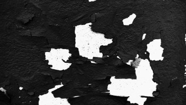 Eski siyah duvar arka planının dokusu. siyah boyalı duvar