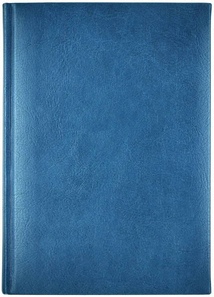 Beyaz arka plan üzerinde izole mavi deri notebook