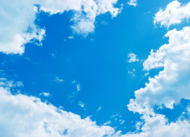 Mavi yaz gökyüzü arka plan