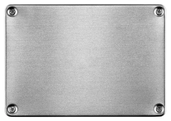 Fırçalanmış metal doku. Beyaz arka plan üzerinde izole katı durum götürmek (Ssd)