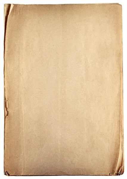오래 된 빈티지 종이 흰색 배경에 고립의 더미 — 스톡 사진