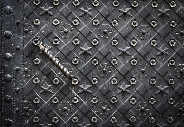 The old steel door. Ornament. Background — Stock Photo, Image