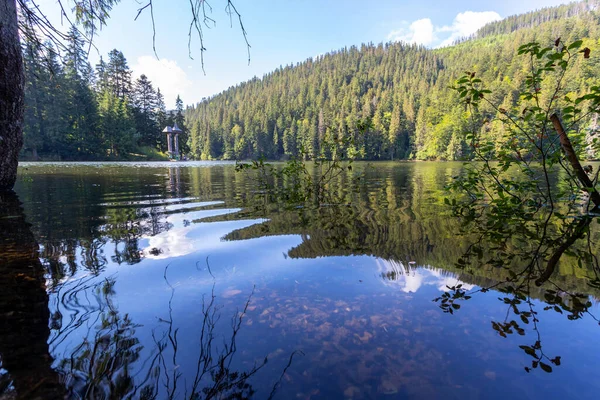 Красивое Горное Озеро Синевир Украина Природный Фон Карпат — стоковое фото