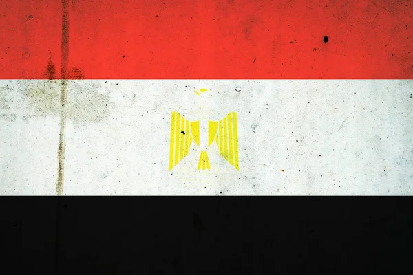 Egypt Flag Concrete Wall Flags Asia — Stockfoto