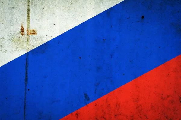 Russia Flag Concrete Wall Flags — Stock Photo, Image