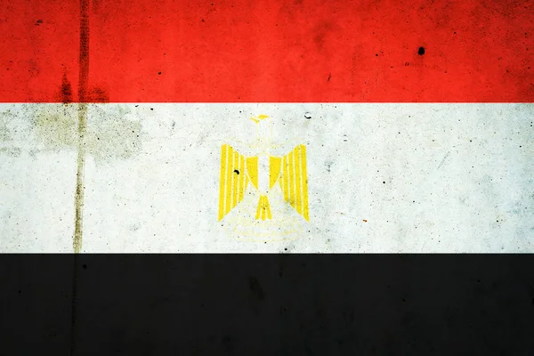 Egypt flag on a concrete wall. Flags. Asia.