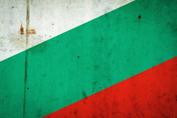 Bulharská vlajka na betonové zdi. Evropa. — Stock fotografie