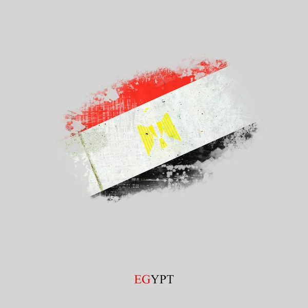 Grunge vlag van Egypte. Geïsoleerd op grijze achtergrond — Stockfoto